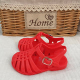 Vipkoala Children Sandals Girls Boys Soft Princess Shoes Candy Jelly Beach Roman Slippers Outdoor PVC Hollow Out Kids Shoes