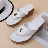 Vipkoala New Flat Wedges Sandals Slippers Female Casual Platform Flip Flops Fashion Comfortable Outdoor Beach Slides Women Summer