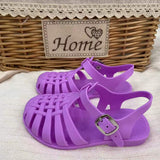 Vipkoala Children Sandals Girls Boys Soft Princess Shoes Candy Jelly Beach Roman Slippers Outdoor PVC Hollow Out Kids Shoes