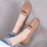 Women Flats Shoes Leather Sneakers Ladies New Comfortable Single Shoes Female Casual Footwear Fashion Large Size 42 Loafers