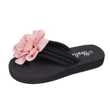 Vipkoala Summer Beach Shoes for Women New Fashion Flower Women's Wedges Slippers Roman Ladies Casual Flip Flops Female Flat Slides