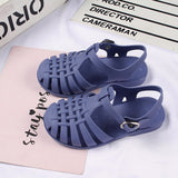 Vipkoala Children Sandals Girls Boys Soft Princess Shoes Candy Jelly Beach Roman Slippers Outdoor PVC Hollow Out Kids Shoes