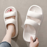 Vipkoala Women Thick Platform Slippers Summer Beach Eva Soft Slide Sandals Leisure Men Ladies Indoor Antislip Sandals Dual-purpose Shoes