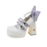 Vipkoala Kawaii Lolita Shoes Girl Platform Mary Jane Shoes Punk Star Moon Buckle Strap Super High Heels New Female Cool Rivet Pumps