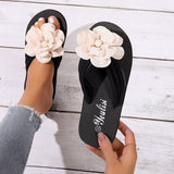 Vipkoala Summer Beach Shoes for Women New Fashion Flower Women's Wedges Slippers Roman Ladies Casual Flip Flops Female Flat Slides