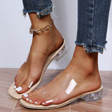 Vipkoala Fashion Summer Women Sandals Shoes Luxury Beach Ladies Clear Sandal Comfortable High Heels Woman Transparent Medium Heel New