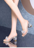 Vipkoala Comemore Summer Women Slippers Crystal Transparent Jelly Sandals Pumps Elegant High Heels Ladies Party Female Women's Shoes