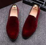 Vipkoala Men Loafers Luxury Brand Shoes Slip on Pointed Toe Party Wedding  Fashion   Black Green Wine Red