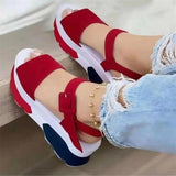 Vipkoala Women Sandals New Heels Woman Platform Wedges Shoes Ladies Summer Sandals Buckle Non-slip Beach Sandals Plus Size 35~43