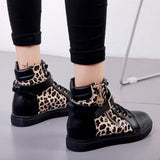 Vipkoala New Fashion Platform Shoes for Women Casual Rivet canvas shoes women high top sneakers Designer Flats High Quality Boots