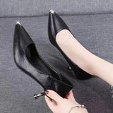 Vipkoala Women's Slingbacks Shoes Summer New Fashion Pointed Toe Pu Leather Women's High Heel Shoes Dress Office Ladies Heeled Shoes