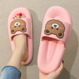 Vipkoala Summer Women Men's Slippers Thick Platform Beach Slide Sandals Non-slip Flip Flops Cartoon Clouds High Heels Ladies Shoes