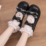 Vipkoala Women Mary Jane Lolita Shoes Flats Sandals Summer New Fashion Sweet Bow Casual Ladies Shoes Retro Trend Dress Mujer Zapatos