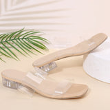 Vipkoala Fashion Summer Women Sandals Shoes Luxury Beach Ladies Clear Sandal Comfortable High Heels Woman Transparent Medium Heel New