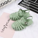 Vipkoala Children Sandals Girls Boys Soft Princess Shoes Candy Jelly Beach Roman Slippers Outdoor PVC Hollow Out Kids Shoes