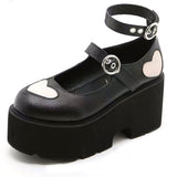 Vipkoala Heart Design Buckle Decor Platform Mary Janes Pumps Spring Dropship Platform Sweet Comfy Woman Shoes Pumps