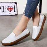 Vipkoala New Women Shoes White Genuine Leather for Loafers Soft Mocassin Femme Oxford  Slip on Casual  Flat