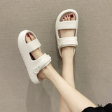 Vipkoala Women Thick Platform Slippers Summer Beach Eva Soft Slide Sandals Leisure Men Ladies Indoor Antislip Sandals Dual-purpose Shoes