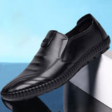 Vipkoala Men Casual Loafers Comfortable Lightweigh Flat Walking Footwear Moccasins Italian Breathable Slip on Male Leather Shoes