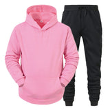 Vipkoala Men's Sets Hoodies+Pants Fleece Tracksuits Solid Pullovers Jackets Sweatershirts Sweatpants Hooded Streetwear Outfits