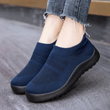 Vipkoala Fashion Women Casual Shoes Slip On Women Sock Shoes Solid Color Sneakers For Women Outdoor Ladies Flat Shoes Female Footwear