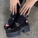 Vipkoala Heart Design Buckle Decor Platform Mary Janes Pumps Spring Dropship Platform Sweet Comfy Woman Shoes Pumps