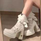 Vipkoala Kawaii Lolita Shoes Girl Platform Mary Jane Shoes Punk Star Moon Buckle Strap Super High Heels New Female Cool Rivet Pumps