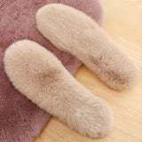 Vipkoala 1 Pair Plush Insole Cotton Insole Imitation Rabbit Fur Insoles Winter Men Women Warm Soft Thick Warm Breathable Shoe Accessories