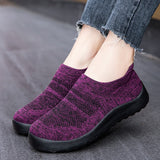 Vipkoala Fashion Women Casual Shoes Slip On Women Sock Shoes Solid Color Sneakers For Women Outdoor Ladies Flat Shoes Female Footwear