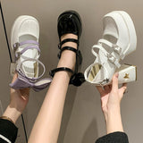 Vipkoala Kawaii Lolita Shoes Girl Platform Mary Jane Shoes Punk Star Moon Buckle Strap Super High Heels New Female Cool Rivet Pumps