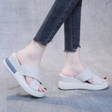 Vipkoala Women Wedge Platform Sandals Peep Toe Sandals Summer Fashion Open Toe Casual Thick Sole Sandals Footwear Zapatos Mujer