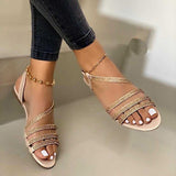 Vipkoala Female Shoes Comfort Slip on Women's Sandals Rhinestones Bling Summer Casual Ladies Flats Woman Sandalias Women Footwear