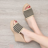 Vipkoala Summer Wedges Slippers Platform High Heels for Women Ladies Outdoor Beach Fashion Flip Flops Thick Ladies Casual Slides Pumps