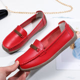 Women Flats Shoes Leather Sneakers Ladies New Comfortable Single Shoes Female Casual Footwear Fashion Large Size 42 Loafers