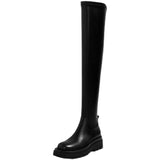 Vipkoala Women Over The Knee High Boots Motorcycle Chelsea Platform Boots Winter Gladiator Fashion PU Leather High Heels Boots Shoes