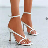 Vipkoala Sandals Woman Summer Women Square Toe High Heel Sandals Luxury Sandals Women Designers Elegant Party Sandals Stripper Shoes