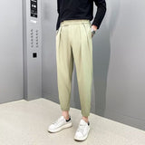 Vipkoala Spring Summer New Baggy Men's Casual Pants Korean Fashion Male Youth Bound Feet Trousers Blazer Pants Trousers