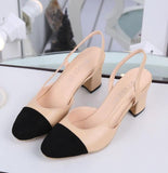 Vipkoala Hot Sale Summer Women Shoes Dress Shoes Mid Heel Square Head Fashion Shoes Wedding Party Sandals Casual Shoes Women