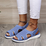 Vipkoala New Ladies Sandals Large Size Breathable Stretch Fly Woven Sandals Casual Walking Outdoor Women's Shoes Beautiful Shoes