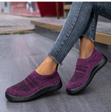 Vipkoala Fashion Women Casual Shoes Slip On Women Sock Shoes Solid Color Sneakers For Women Outdoor Ladies Flat Shoes Female Footwear