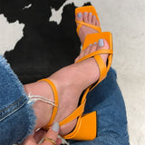 Vipkoala New High Heels Sandals Chunky Summer Slippers Women Shoes New Fashion Shallow Slides Beach Dress Party Flips Flops Mujer