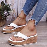 Vipkoala New Flat Wedges Sandals Slippers Female Casual Platform Flip Flops Fashion Comfortable Outdoor Beach Slides Women Summer