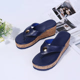 Vipkoala New Flat Wedges Sandals Slippers Female Casual Platform Flip Flops Fashion Comfortable Outdoor Beach Slides Women Summer