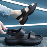 Vipkoala Women Thick Platform Slippers Summer Beach Eva Soft Slide Sandals Leisure Men Ladies Indoor Antislip Sandals Dual-purpose Shoes