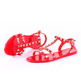 Vipkoala New Fashion Women Rivet Flip Flops Comfortable Jelly Sandals Luxury Sandals Women Designers Opened Toe Sexy Sandals Beach