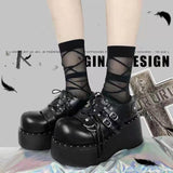 Vipkoala Sweet Cute Mary Janes Women's JK Uniform Pumps Wedges High Heels Platform Pumps Female Gothic Girls Lolita Punk Shoes Heels