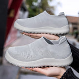 Vipkoala Fashion Women Casual Shoes Slip On Women Sock Shoes Solid Color Sneakers For Women Outdoor Ladies Flat Shoes Female Footwear