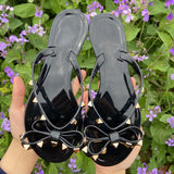 Vipkoala New Fashion Women Rivet Flip Flops Comfortable Jelly Sandals Luxury Sandals Women Designers Opened Toe Sexy Sandals Beach