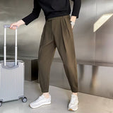 Vipkoala Spring Summer New Baggy Men's Casual Pants Korean Fashion Male Youth Bound Feet Trousers Blazer Pants Trousers