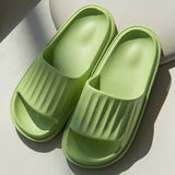 Vipkoala Women Thick Platform Slippers Summer Beach Eva Soft Slide Sandals Leisure Men Ladies Indoor Antislip Sandals Dual-purpose Shoes